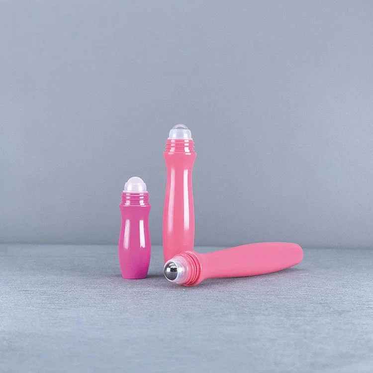 5ML 10ML 15ML White PET Plastic Roll-On Bottle with Steel Bead for Skin Care Serum Lotion Eye Cream Packaging Screen Printing