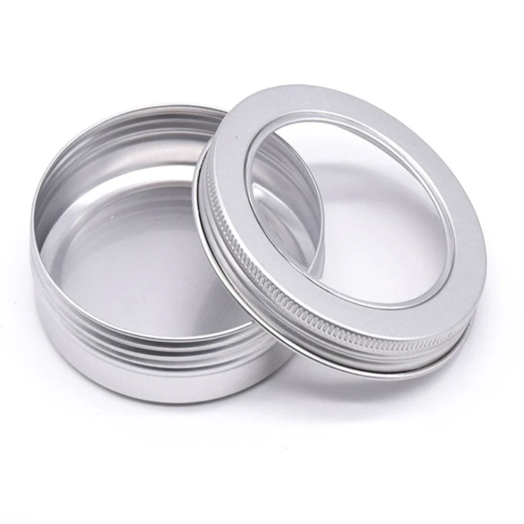 0.5oz Empty Aluminum Tin Jars, Cosmetic Packaging Tin Cans, Portable Metal Containers for Lip Balm Storage