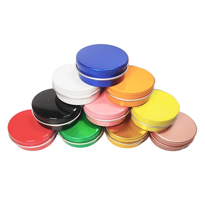 Custom logo 15ml Aluminum Jar Tin Can Pot Container With Screw Lid for Food Cosmetic Packaging