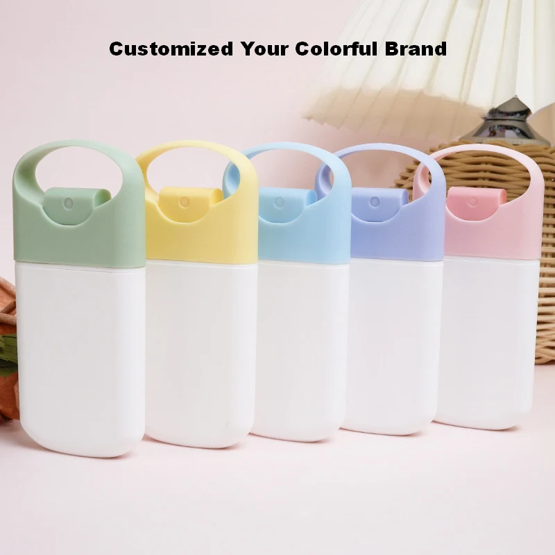 20ml 30ml Empty PP Plastic Refillable Pocket Hand Sanitizer Credit Card Type Perfume Spray Bottle With Ring
