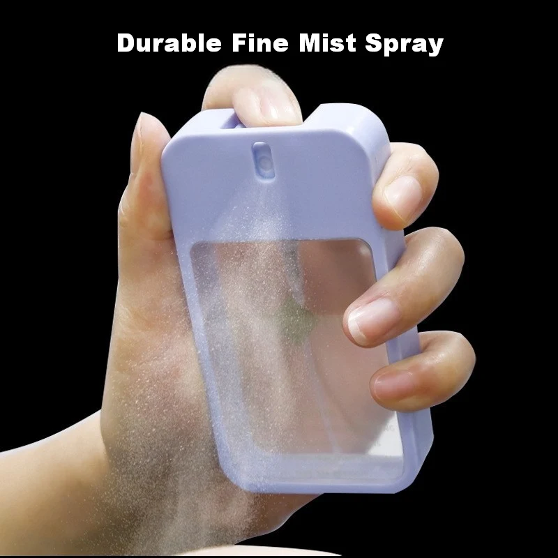 Portable 40ML Plastic Pump Perfume Atomiser PETG PP Pocket Spray Bottle Credit Card Sized for Hand Sanitizer