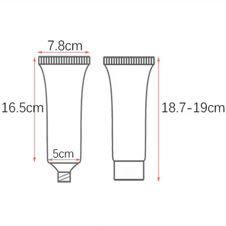 Empty 200g Black Cosmetic Packaging Tube 200ml Capacity Hand Cream Tube with Screw Cover for Skin Care