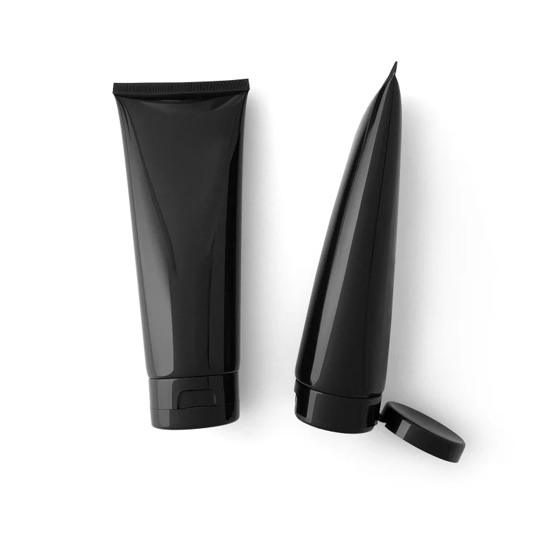 Empty 200g Black Cosmetic Packaging Tube 200ml Capacity Hand Cream Tube with Screw Cover for Skin Care