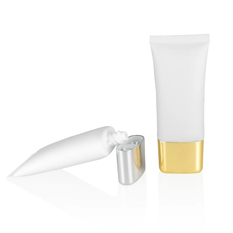 Empty 30ML BB Cream Lotion Soft Squeeze Tube Skincare Flat Matte White Cosmetic Makeup Refillable Liquid Foundation Squeeze Tube