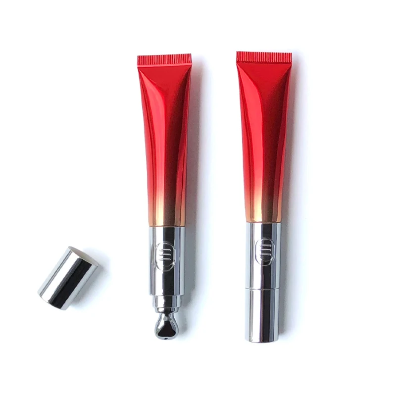 20g Empty Cosmetic Packaging Eye Cream Lotion Squeeze Tube with Ball Roller Laminated Vibrating Applicator Massage Tubes