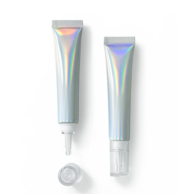 20ml Silver Cosmetic Hose Lip Gloss Eye Cream Emulsion Zinc Alloy 20g Empty Lip-Balm Essence Travel Packaging Soft Tube