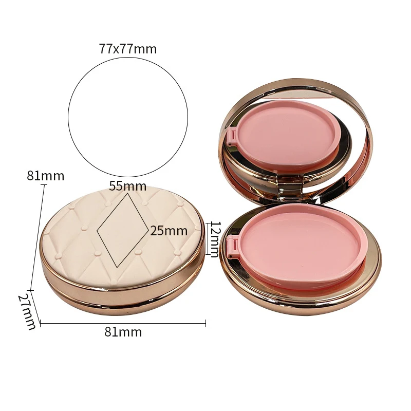 New 15g Leather Magnetic Suction Air Cushion Box Empty Box Cosmetics Plastic Box Container Packaging Material with Mirror