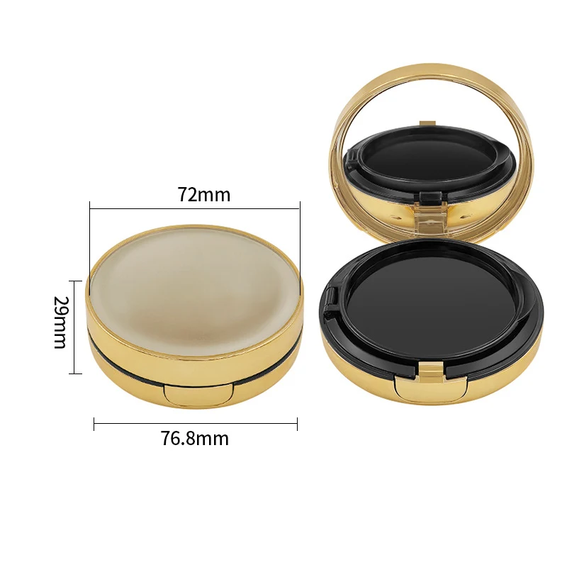 Custom 15g Round Air Cushion Box Concealer Cream Foundation Box Cosmetic Packaging Materials with Sponge and Puff