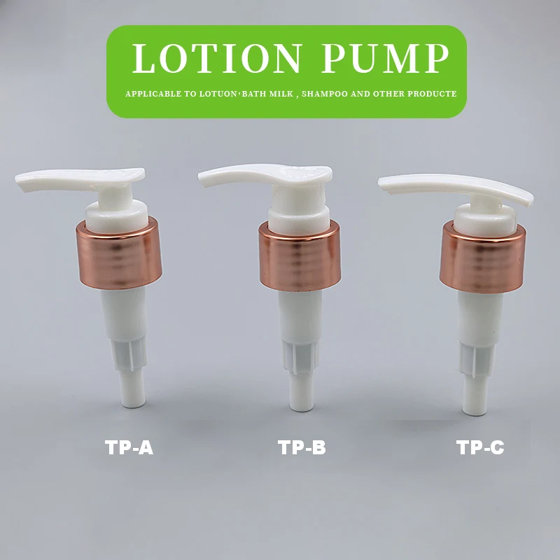 PP Sprayer Hot Sell Matte Rose Golden Circle Shampoo Pump for 150ml Hair Wash Bottles