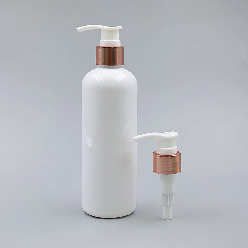 PP Sprayer Hot Sell Matte Rose Golden Circle Shampoo Pump for 150ml Hair Wash Bottles
